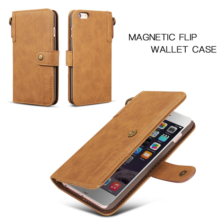 For iPhone SE 2020 & 8 & 7 Retro Cowhide Texture Horizontal Flip Case with Card Slots & Wallet & Holder & Lanyard