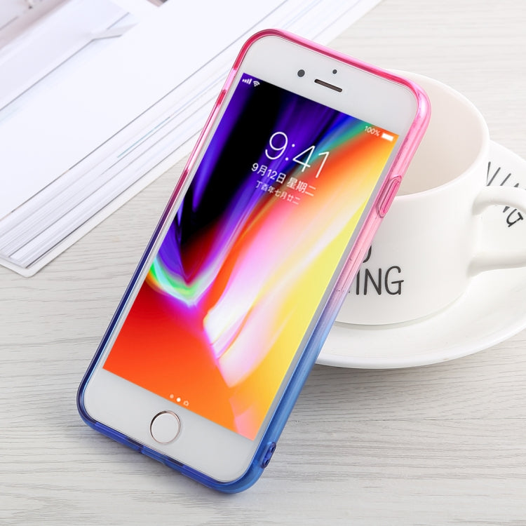 Glitter Powder Gradient Color TPU Case For iPhone SE 2020 & 8 & 7, with Holder