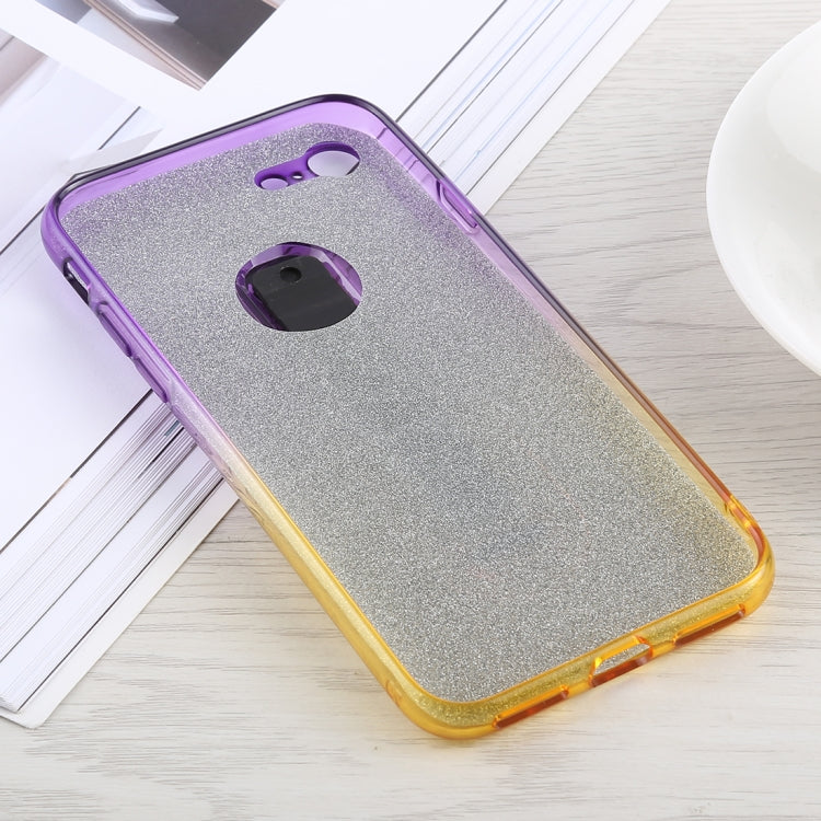 Glitter Powder Gradient Color TPU Case For iPhone SE 2020 & 8 & 7, with Holder