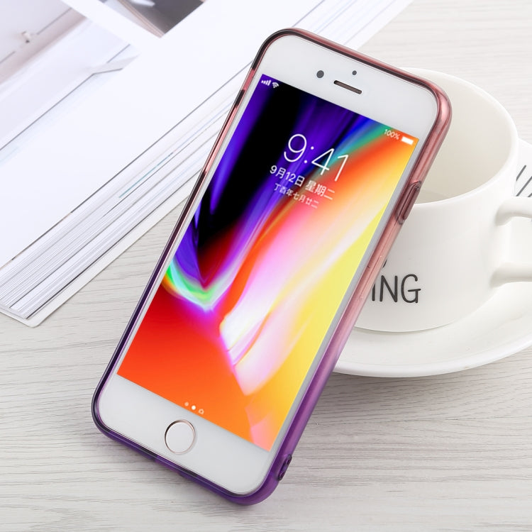Glitter Powder Gradient Color TPU Case For iPhone SE 2020 & 8 & 7, with Holder