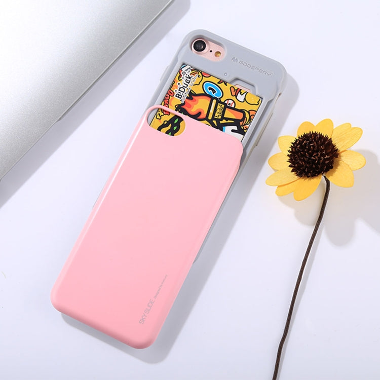 GOOSPERY For iPhone SE 2020 & 8 & 7 TPU + PC Sky Slide Bumper Protective Back Case with Card Slot