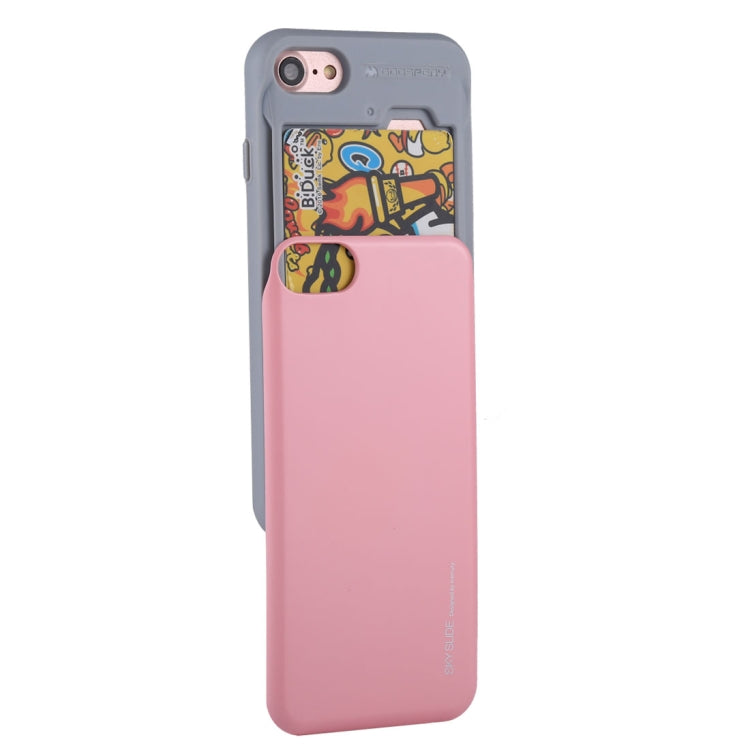 GOOSPERY For iPhone SE 2020 & 8 & 7 TPU + PC Sky Slide Bumper Protective Back Case with Card Slot
