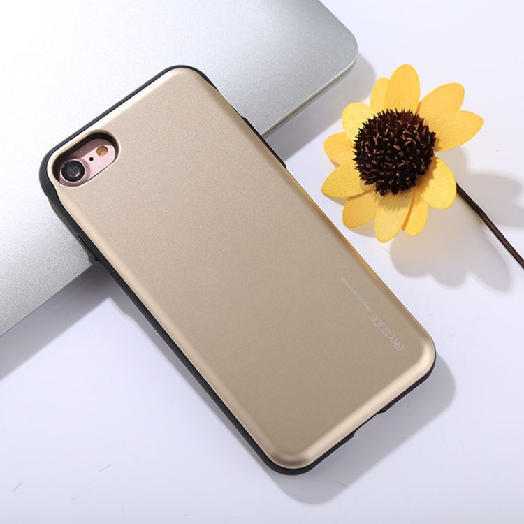 GOOSPERY For iPhone SE 2020 & 8 & 7 TPU + PC Sky Slide Bumper Protective Back Case with Card Slot