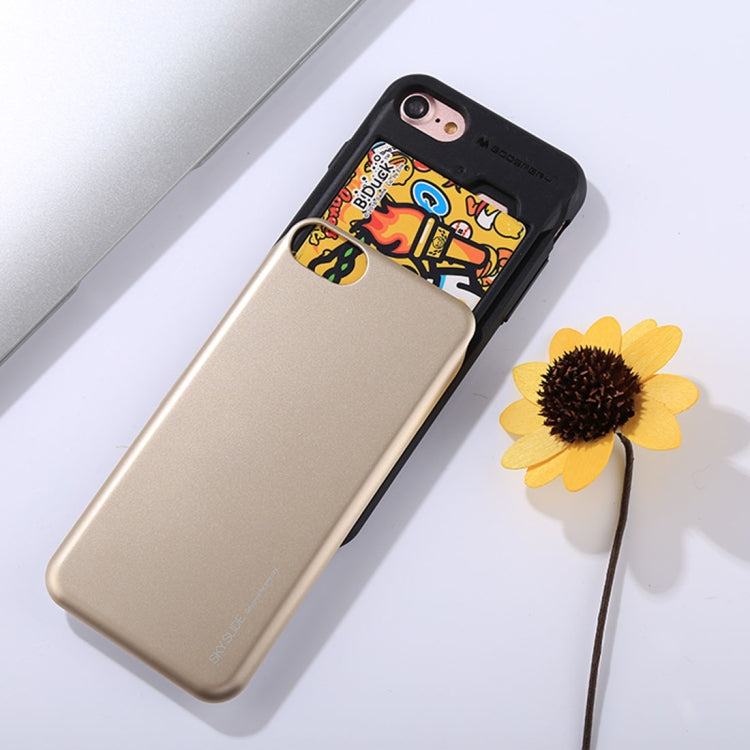 GOOSPERY For iPhone SE 2020 & 8 & 7 TPU + PC Sky Slide Bumper Protective Back Case with Card Slot