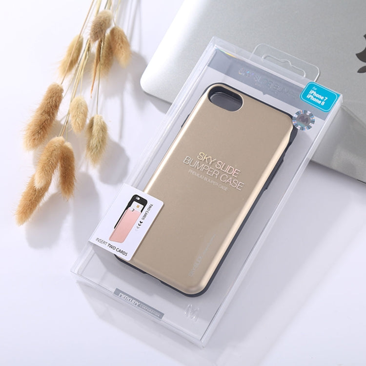 GOOSPERY For iPhone SE 2020 & 8 & 7 TPU + PC Sky Slide Bumper Protective Back Case with Card Slot