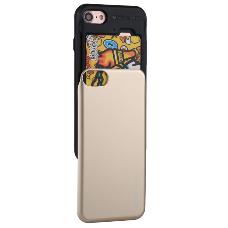 GOOSPERY For iPhone SE 2020 & 8 & 7 TPU + PC Sky Slide Bumper Protective Back Case with Card Slot