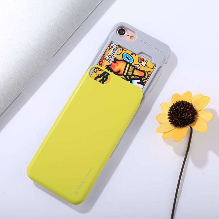 GOOSPERY For iPhone SE 2020 & 8 & 7 TPU + PC Sky Slide Bumper Protective Back Case with Card Slot