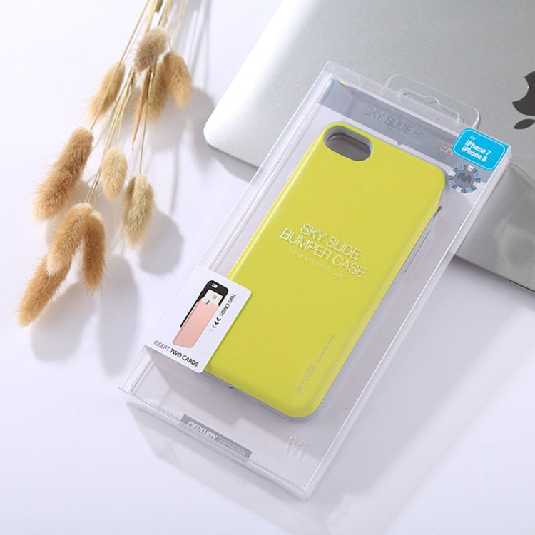 GOOSPERY For iPhone SE 2020 & 8 & 7 TPU + PC Sky Slide Bumper Protective Back Case with Card Slot