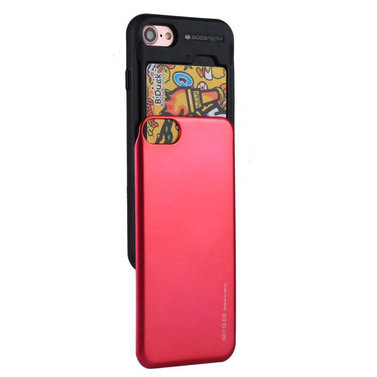 GOOSPERY For iPhone SE 2020 & 8 & 7 TPU + PC Sky Slide Bumper Protective Back Case with Card Slot