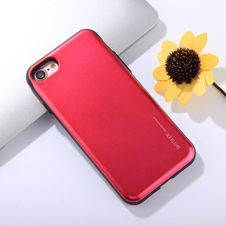 GOOSPERY For iPhone SE 2020 & 8 & 7 TPU + PC Sky Slide Bumper Protective Back Case with Card Slot
