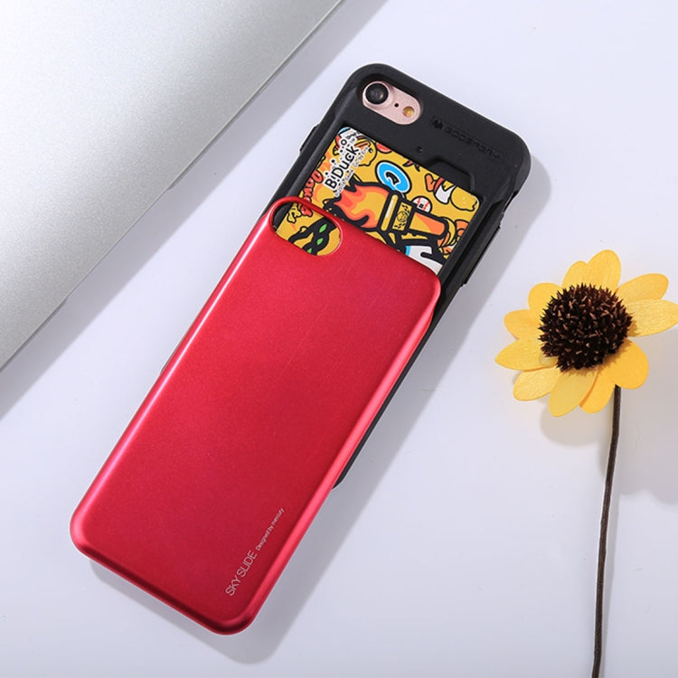 GOOSPERY For iPhone SE 2020 & 8 & 7 TPU + PC Sky Slide Bumper Protective Back Case with Card Slot
