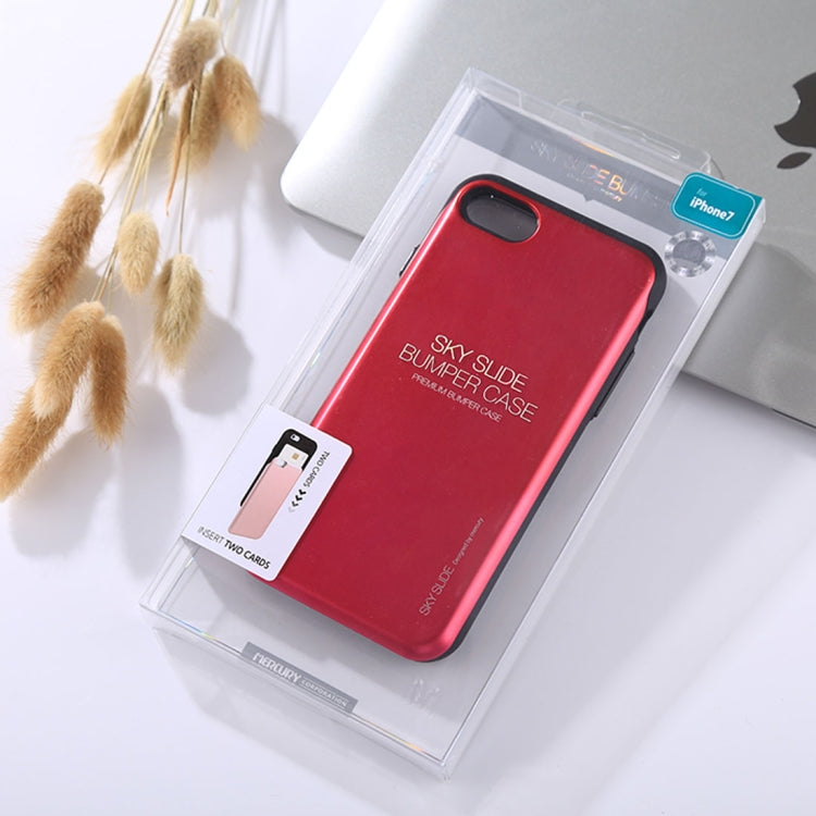 GOOSPERY For iPhone SE 2020 & 8 & 7 TPU + PC Sky Slide Bumper Protective Back Case with Card Slot