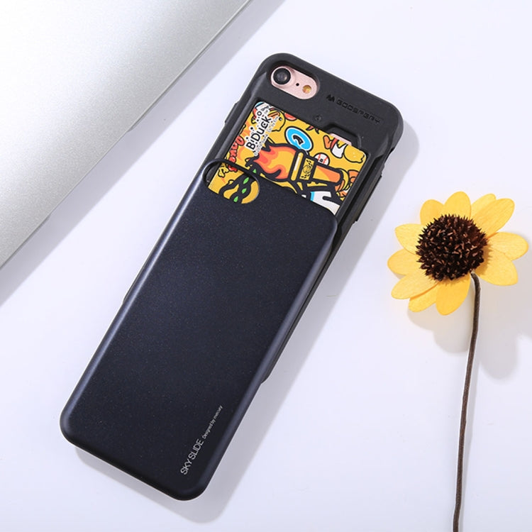 GOOSPERY For iPhone SE 2020 & 8 & 7 TPU + PC Sky Slide Bumper Protective Back Case with Card Slot