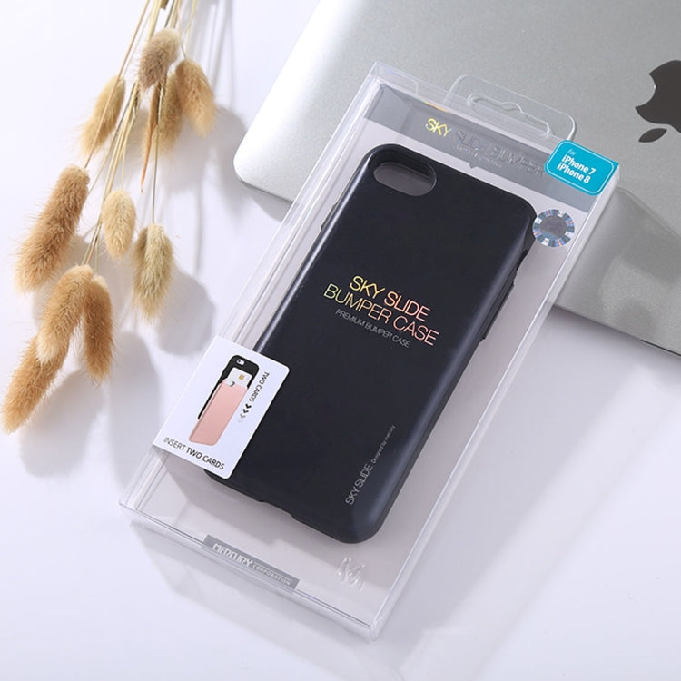 GOOSPERY For iPhone SE 2020 & 8 & 7 TPU + PC Sky Slide Bumper Protective Back Case with Card Slot