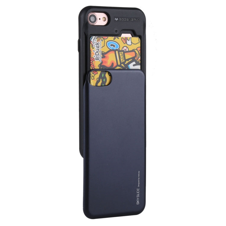 GOOSPERY For iPhone SE 2020 & 8 & 7 TPU + PC Sky Slide Bumper Protective Back Case with Card Slot