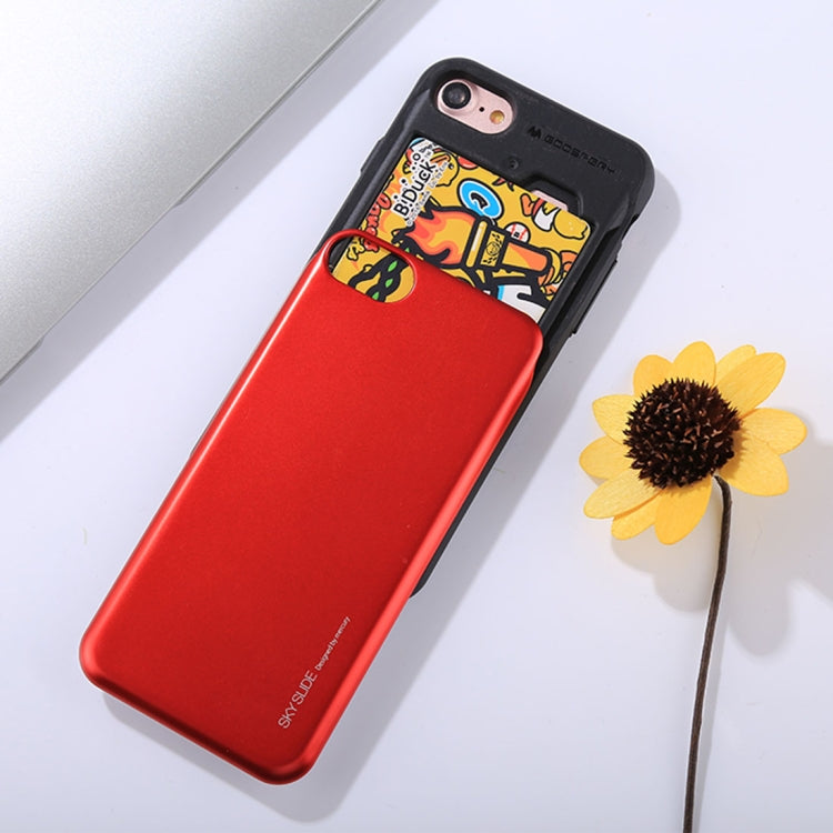 GOOSPERY For iPhone SE 2020 & 8 & 7 TPU + PC Sky Slide Bumper Protective Back Case with Card Slot