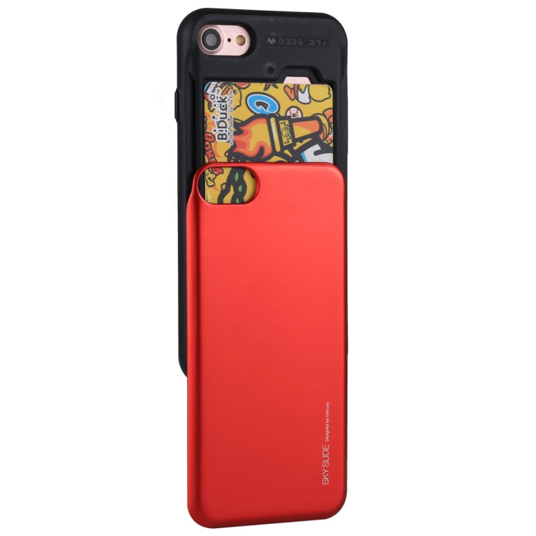 GOOSPERY For iPhone SE 2020 & 8 & 7 TPU + PC Sky Slide Bumper Protective Back Case with Card Slot