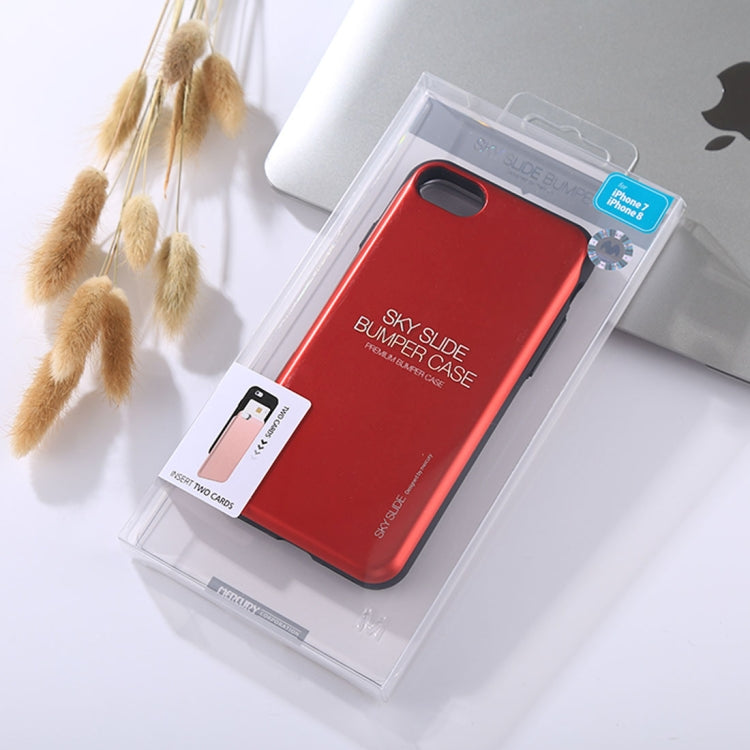 GOOSPERY For iPhone SE 2020 & 8 & 7 TPU + PC Sky Slide Bumper Protective Back Case with Card Slot