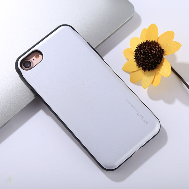 GOOSPERY For iPhone SE 2020 & 8 & 7 TPU + PC Sky Slide Bumper Protective Back Case with Card Slot