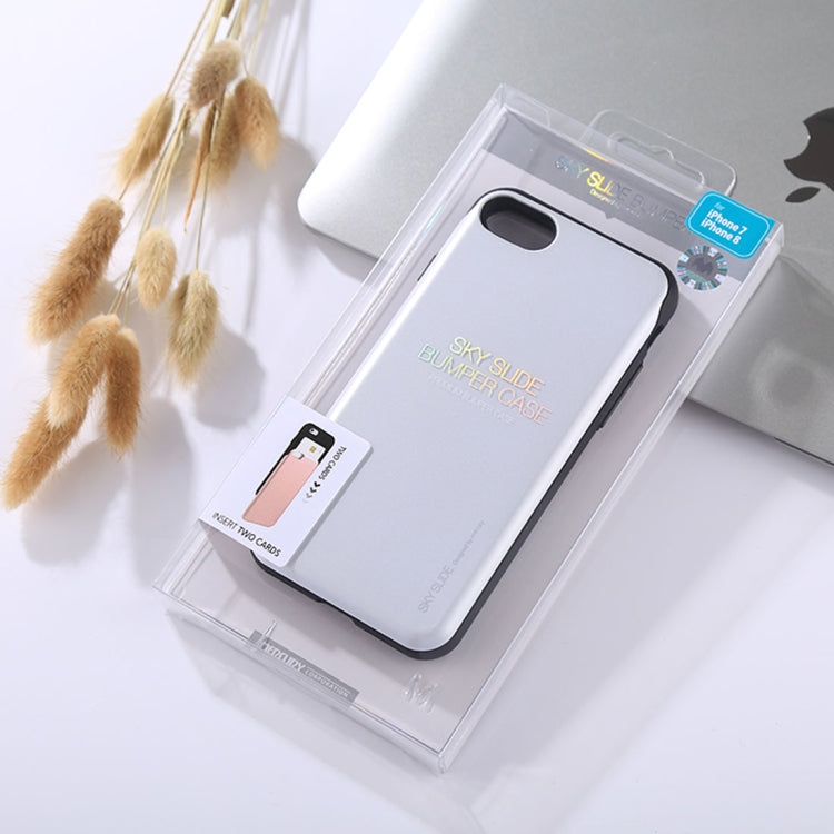 GOOSPERY For iPhone SE 2020 & 8 & 7 TPU + PC Sky Slide Bumper Protective Back Case with Card Slot