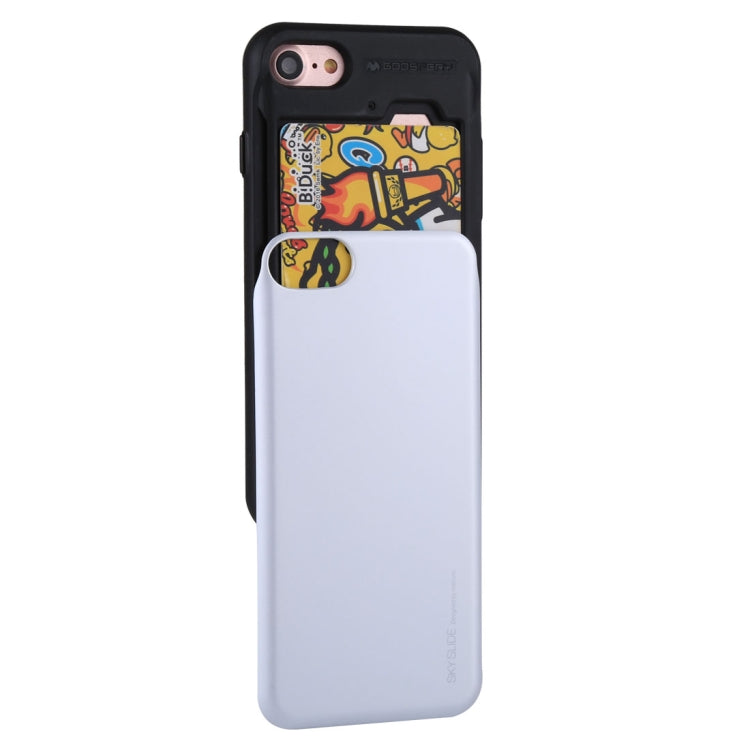 GOOSPERY For iPhone SE 2020 & 8 & 7 TPU + PC Sky Slide Bumper Protective Back Case with Card Slot
