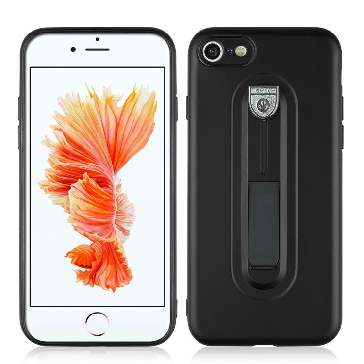 For iPhone SE 2020 & 8 & 7 Ultra-thin Frosted PC + TPU Protective Back Case with Holder
