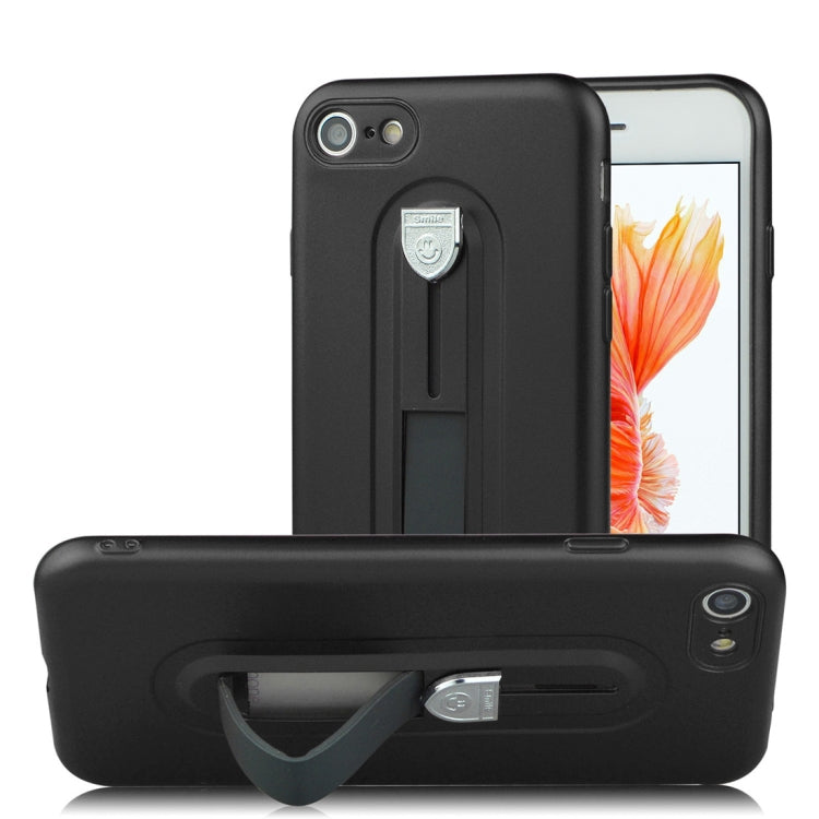 For iPhone SE 2020 & 8 & 7 Ultra-thin Frosted PC + TPU Protective Back Case with Holder