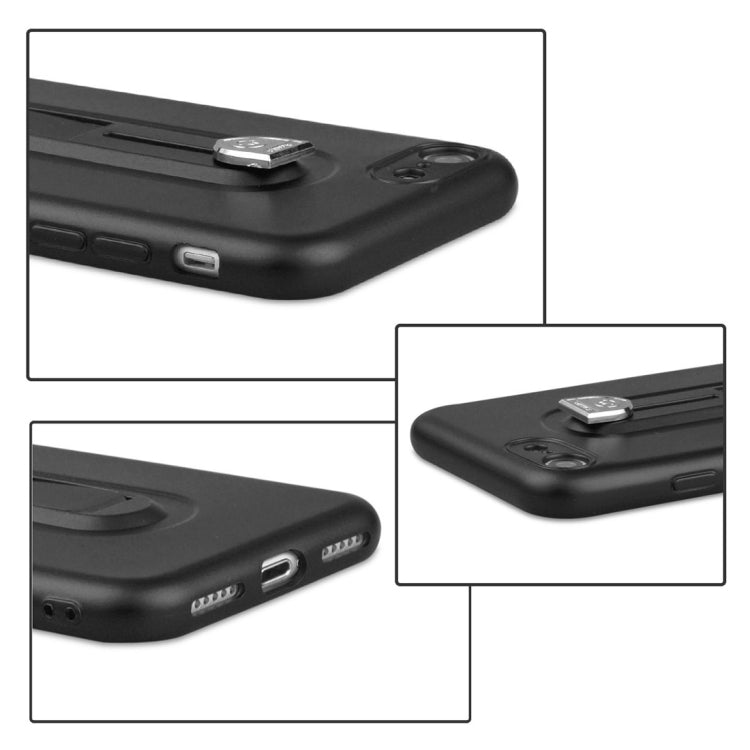 For iPhone SE 2020 & 8 & 7 Ultra-thin Frosted PC + TPU Protective Back Case with Holder