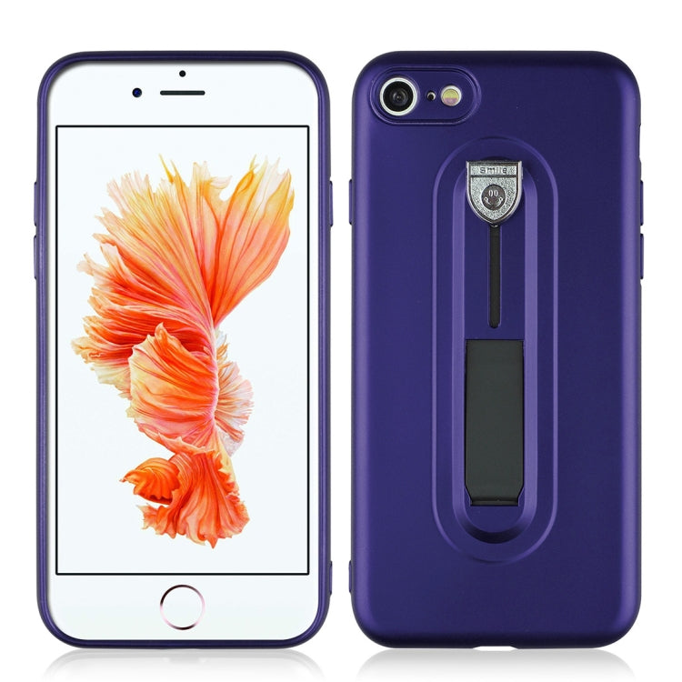 For iPhone SE 2020 & 8 & 7 Ultra-thin Frosted PC + TPU Protective Back Case with Holder