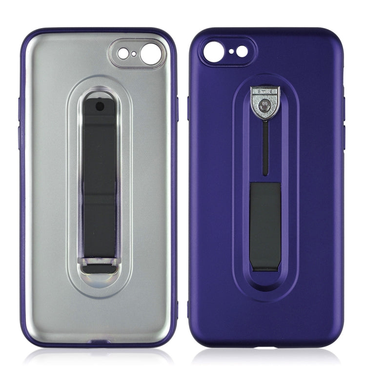 For iPhone SE 2020 & 8 & 7 Ultra-thin Frosted PC + TPU Protective Back Case with Holder