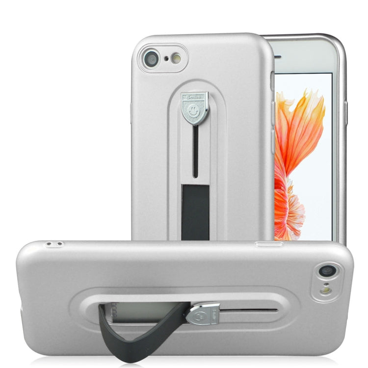 For iPhone SE 2020 & 8 & 7 Ultra-thin Frosted PC + TPU Protective Back Case with Holder