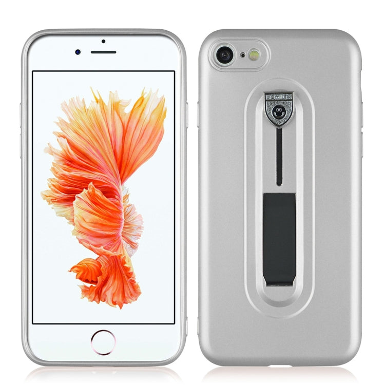 For iPhone SE 2020 & 8 & 7 Ultra-thin Frosted PC + TPU Protective Back Case with Holder