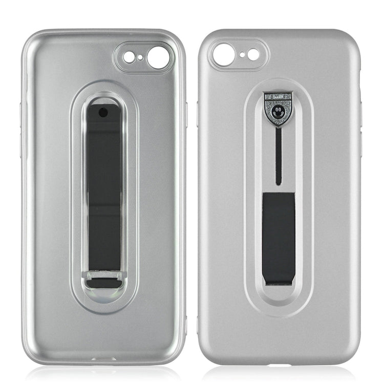 For iPhone SE 2020 & 8 & 7 Ultra-thin Frosted PC + TPU Protective Back Case with Holder