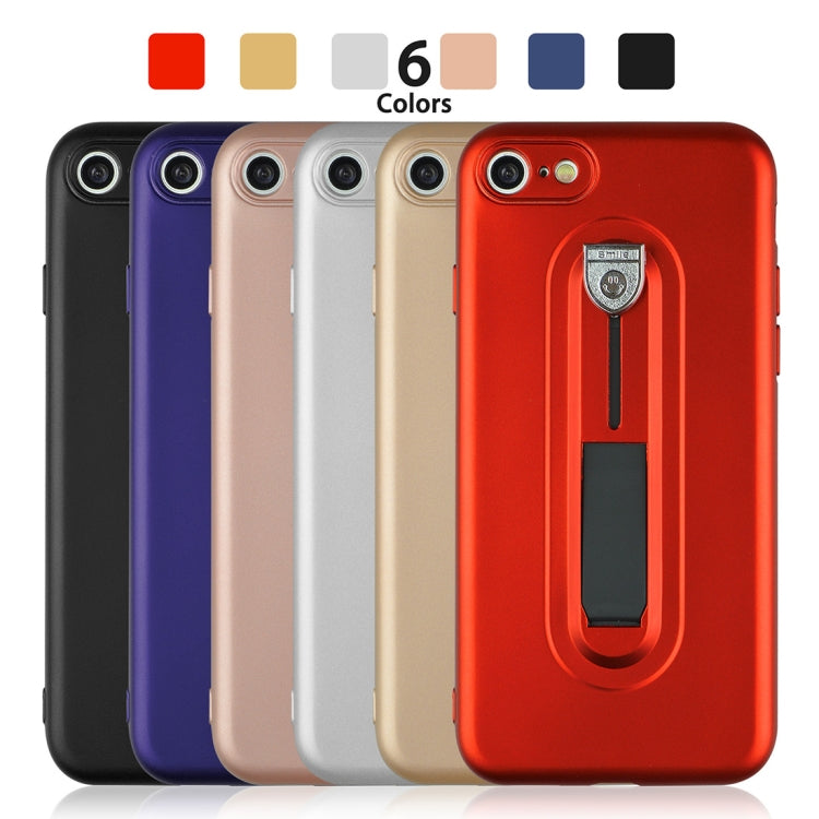 For iPhone SE 2020 & 8 & 7 Ultra-thin Frosted PC + TPU Protective Back Case with Holder