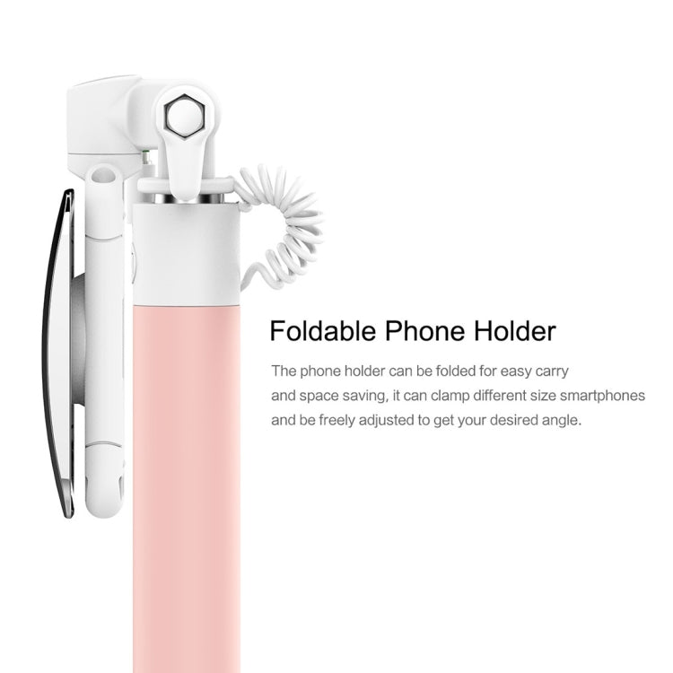 ROCK Mini Selfie Stick Monopod Extendable Handheld Holder with Wire Control & Mirror, For iPhone, Samsung, HTC, LG, Sony, Huawei, Lenovo, Xiaomi and other Smartphones