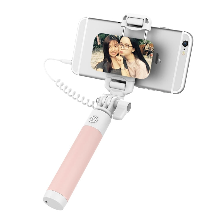 ROCK Mini Selfie Stick Monopod Extendable Handheld Holder with Wire Control & Mirror, For iPhone, Samsung, HTC, LG, Sony, Huawei, Lenovo, Xiaomi and other Smartphones