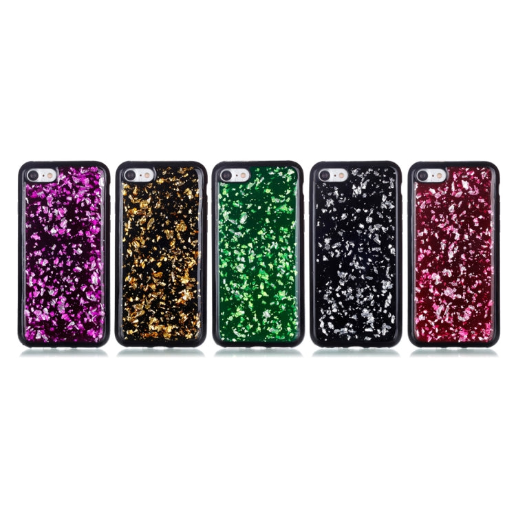 For iPhone SE 2020 & 8 & 7 Gold Foil TPU Protective Back Cover Case