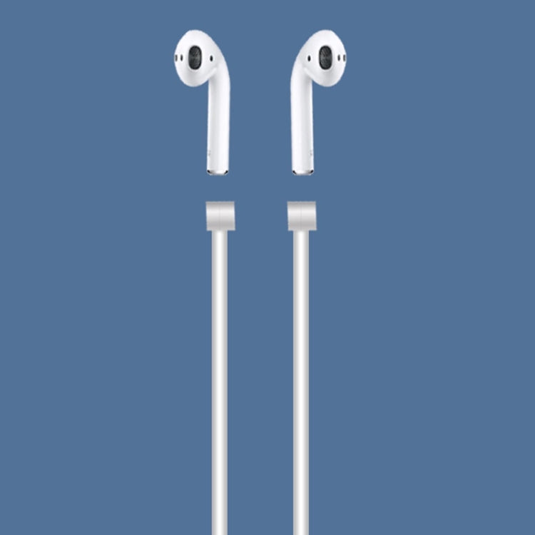Wireless Bluetooth Headset Airpods Anti-lost Rope Lanyard Silicone Protective Sleeve Accessories for Apple AirPods 1 / 2(White)