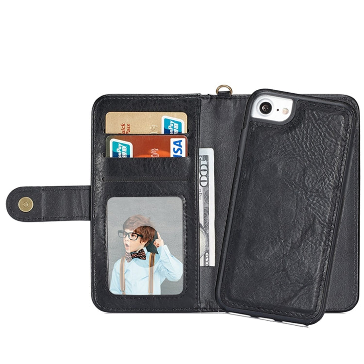 For iPhone SE 2020 & 8 & 7 PU Detachable Horizontal Flip Protective Leather Case with Card Slots & Wallet & Photo Frame