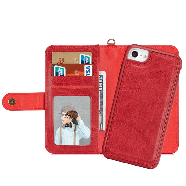 For iPhone SE 2020 & 8 & 7 PU Detachable Horizontal Flip Protective Leather Case with Card Slots & Wallet & Photo Frame