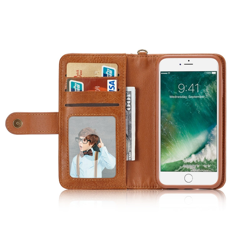 For iPhone SE 2020 & 8 & 7 PU Detachable Horizontal Flip Protective Leather Case with Card Slots & Wallet & Photo Frame