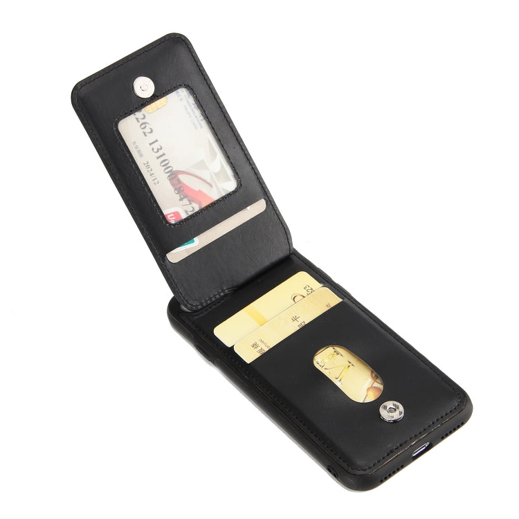 Vertical Flip Zipper Multi-functional Leather Case For iPhone SE 2020 & 8 & 7, with Holder & Photo Frame & Card Slots