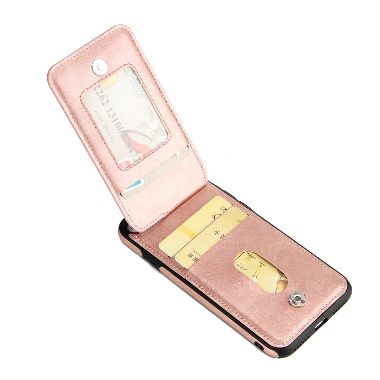 Vertical Flip Zipper Multi-functional Leather Case For iPhone SE 2020 & 8 & 7, with Holder & Photo Frame & Card Slots