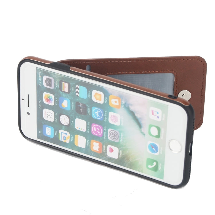 Vertical Flip Zipper Multi-functional Leather Case For iPhone SE 2020 & 8 & 7, with Holder & Photo Frame & Card Slots