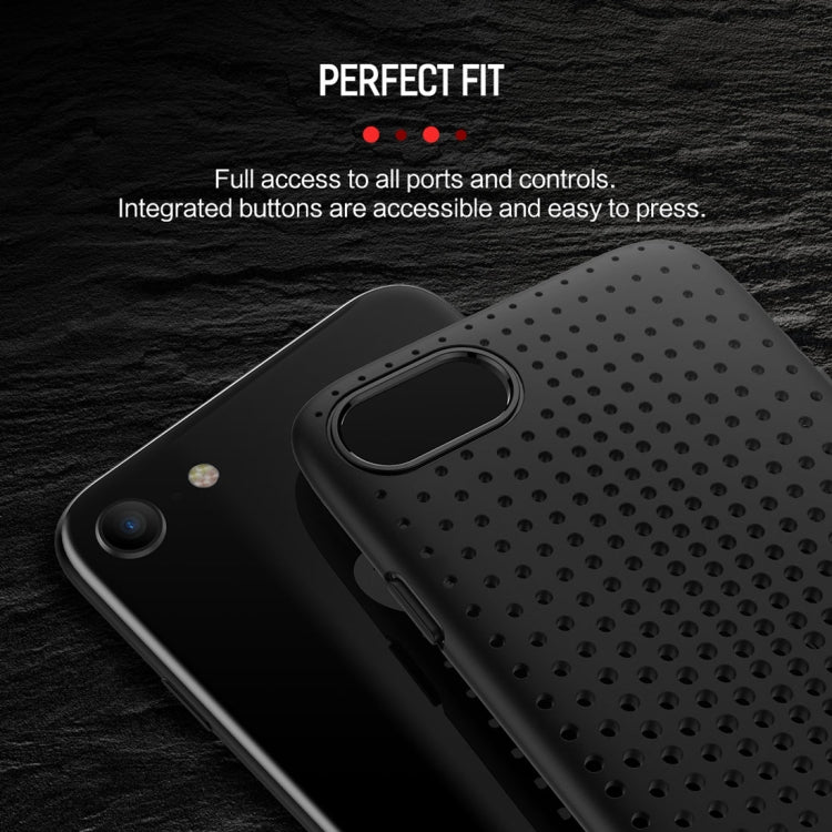 ROCK Dot Series For iPhone SE 2020 & 8 & 7 Mesh Style TPU Breathable Soft Protective Back Cover Case(Red)