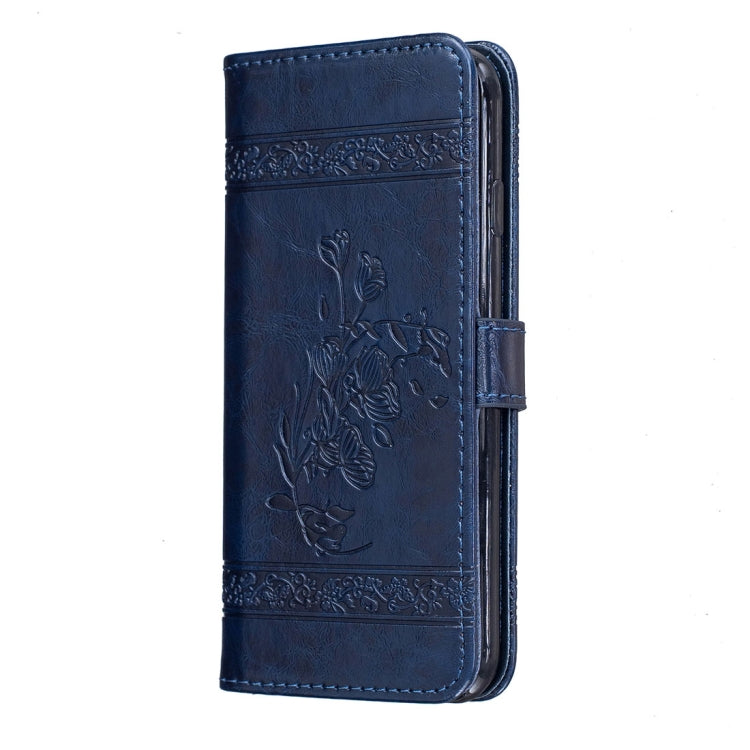 For iPhone SE 2020 & 8 & 7 Retro Oil Wax Texture Horizontal Flip Embossed Leather Case with Holder & Card Slots & Wallet & Photo Frame & Lanyard