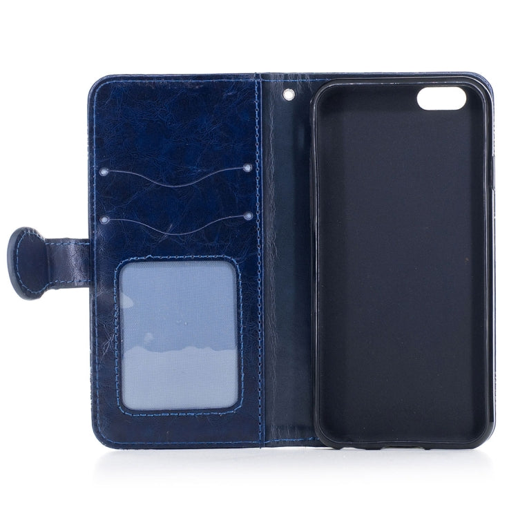 For iPhone SE 2020 & 8 & 7 Retro Oil Wax Texture Horizontal Flip Embossed Leather Case with Holder & Card Slots & Wallet & Photo Frame & Lanyard