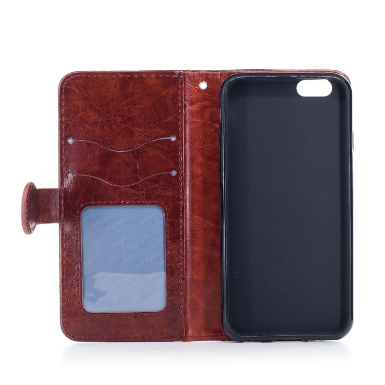 For iPhone SE 2020 & 8 & 7 Retro Oil Wax Texture Horizontal Flip Embossed Leather Case with Holder & Card Slots & Wallet & Photo Frame & Lanyard