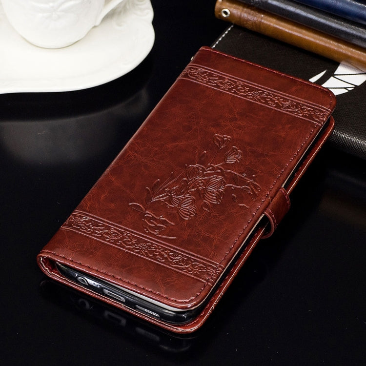 For iPhone SE 2020 & 8 & 7 Retro Oil Wax Texture Horizontal Flip Embossed Leather Case with Holder & Card Slots & Wallet & Photo Frame & Lanyard
