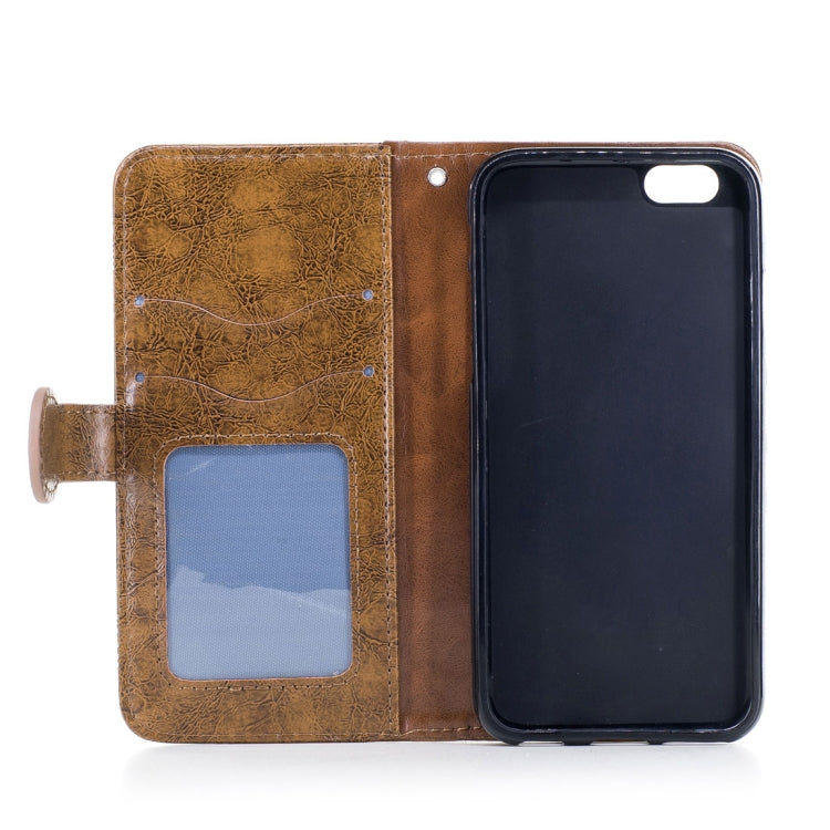 For iPhone SE 2020 & 8 & 7 Retro Oil Wax Texture Horizontal Flip Embossed Leather Case with Holder & Card Slots & Wallet & Photo Frame & Lanyard